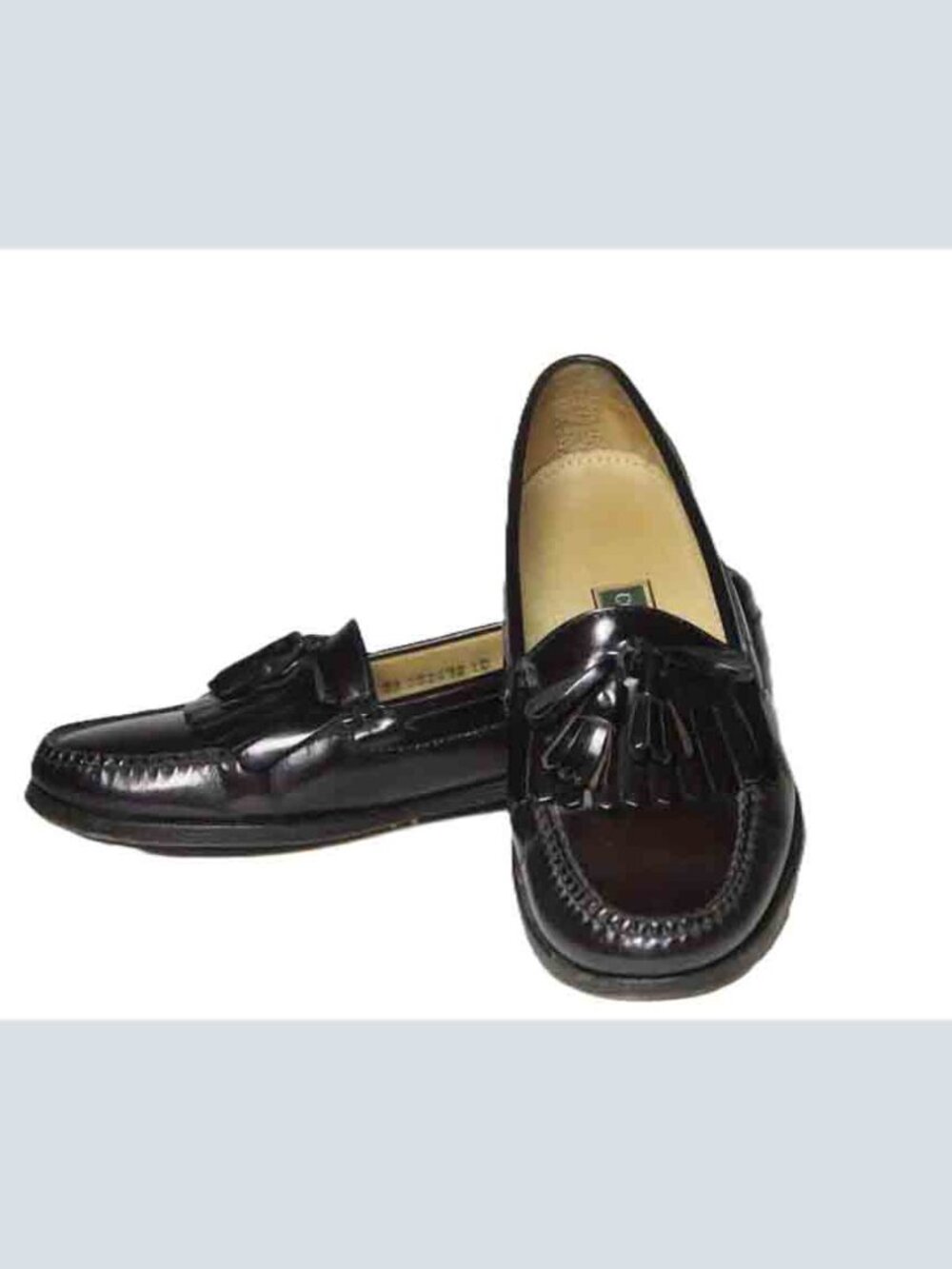 Cole Haan B02692 Kiltie Tassel Loafers Shoes Burgundy Leather Men's Size 10D